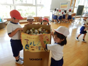 資源回収の様子